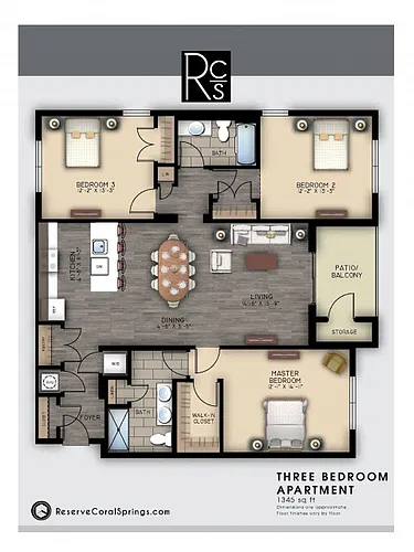 Floor plan 3 BD