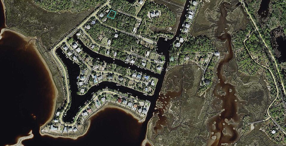 Satellite view with lot mark