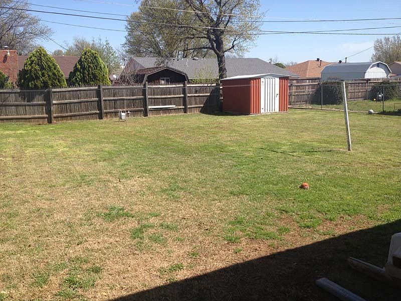 Big fenced in back yard