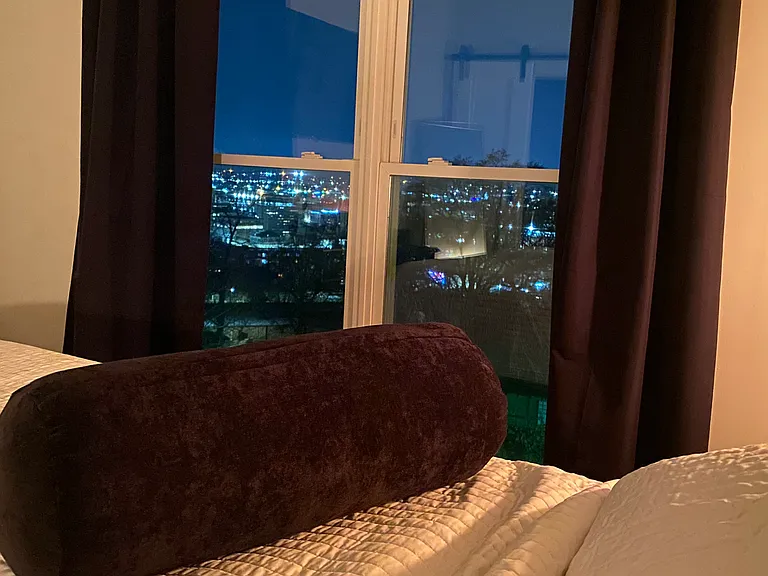 Master bedroom view of downtown