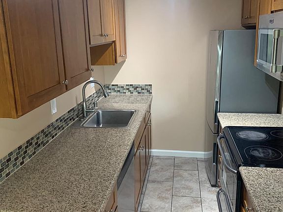Kitchen with stainless steel appliances