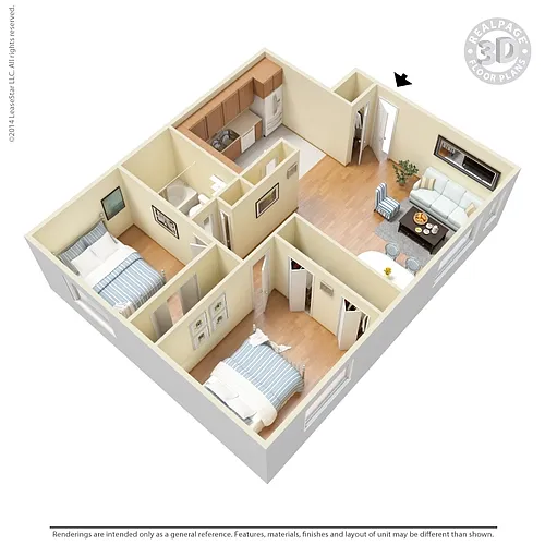 Floor plan 2BR - 30% Gross Income