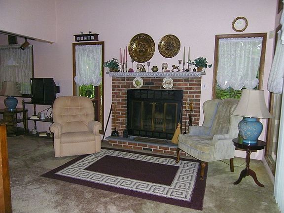 Living room fireplace