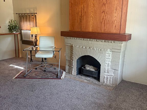 Fireplace is decorative only. Non-functioning, but a beautiful vintage touch