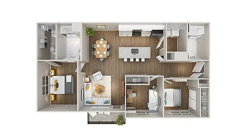 Floor plan 3 Bed 2 Bath P