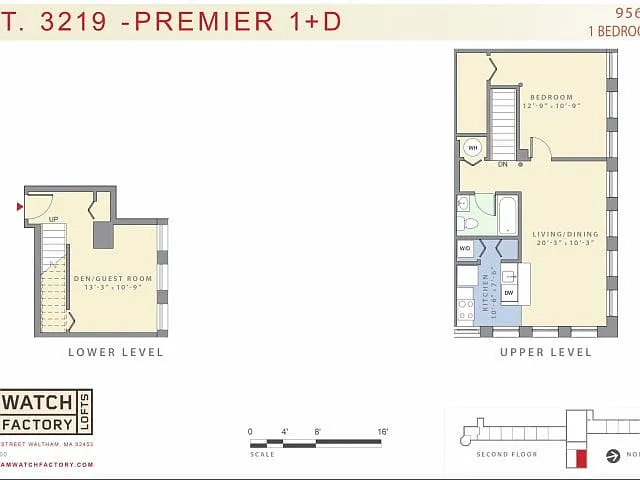 Floor plan Premier 1 + Den