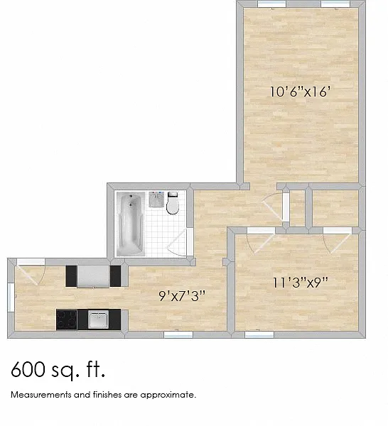 Floor plan 620 S. Austin D, 622 S. Austin E, 628 S. Austin L 