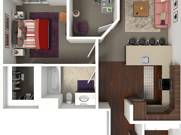Floor Plan C1 | 50Twenty | Apartments in Madison, WI Floor Plan C1 | 50Twenty | Apartments in Madison, WI