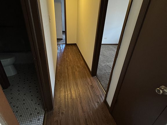 Hallways from kitchen to bath and bedrooms