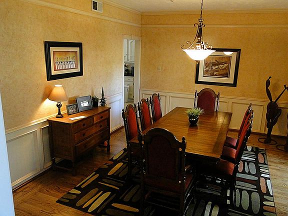 View into the dining room as the enter the home to the right off the entry...