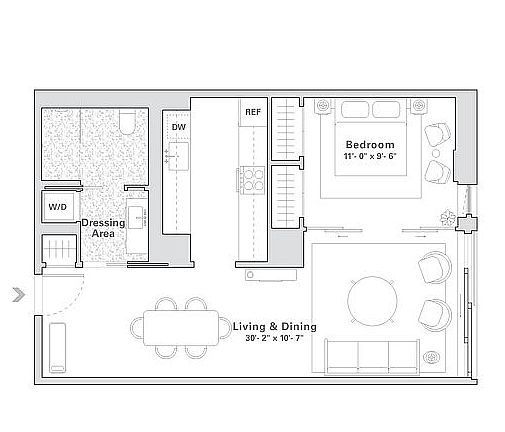3rd image of 547 W 47th St Unit 1101