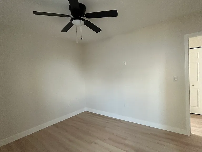 Beautiful remote operated ceiling fans through out this provate 1 bedroom home