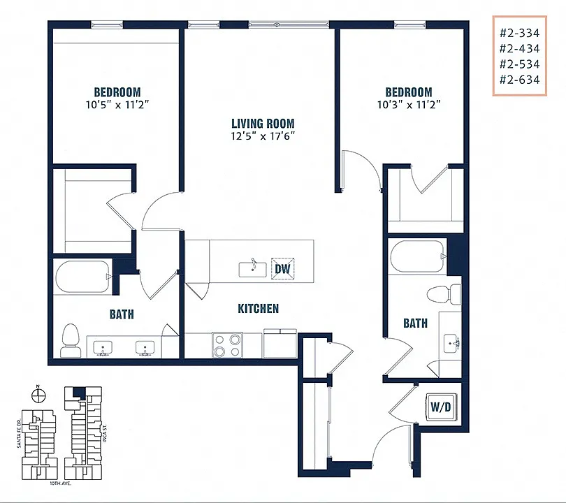 Floor plan Quin 2 Bedroom C3