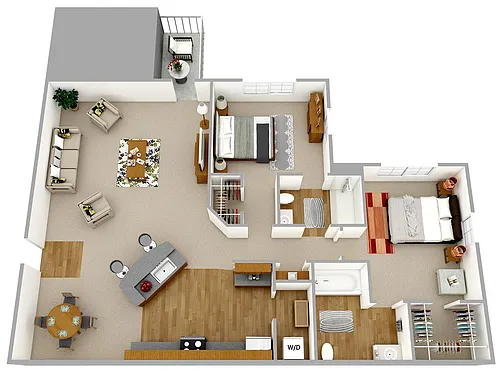 Floor plan The Winchester - 2 BR