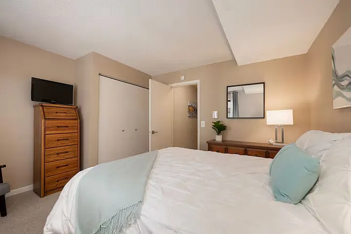 2nd Bedroom with Queen Bed, Deck and Private Bathroom Ensuite
