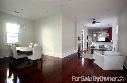 great room with dining room