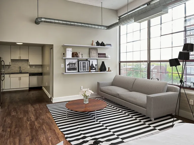 Loft style living with lots of natural light