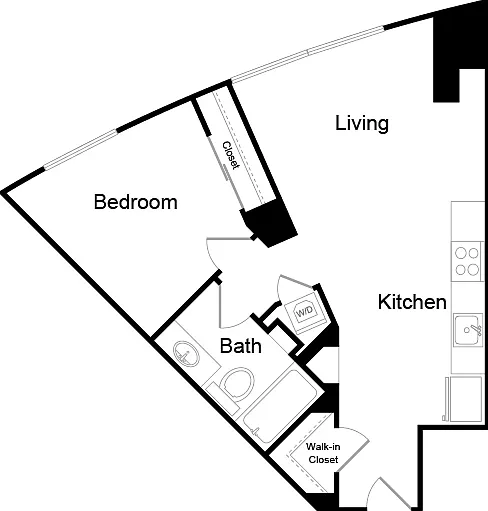 McKenzie - B - 1 Beds - 1 Baths - 615 Sq. ft.