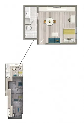 Floor plan Co-Living Primary Studio