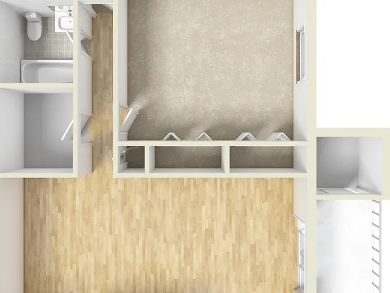 Two bedroom floor plan Two bedroom floor plan