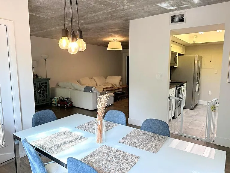 Living, Dining and Kitchen area
