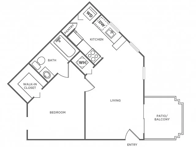 Floor plan Azalea (590 SF)