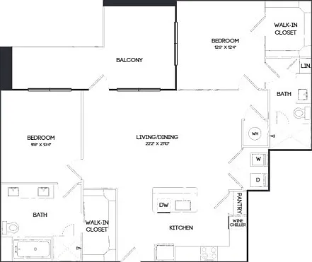 B4D | 2x2 | 1254 sq ft B4D | 2x2 | 1254 sq ft