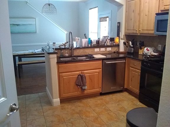 kitchen and dining behind