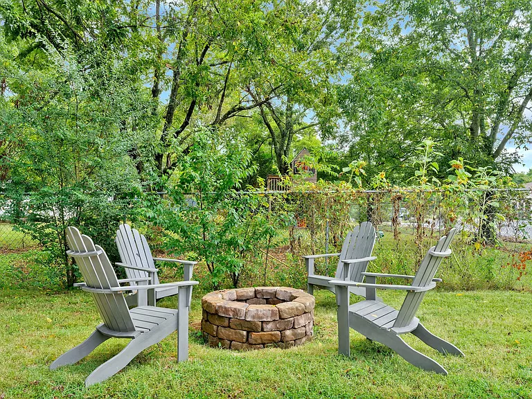 Stone fire pit to melt the day away