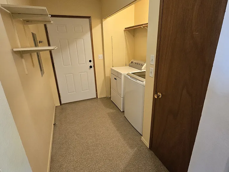 Laundry/mud room at back of house