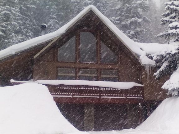 House front in winter