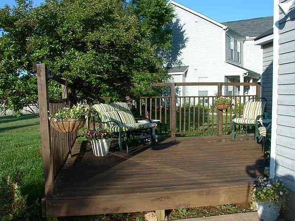 Deck next to patio