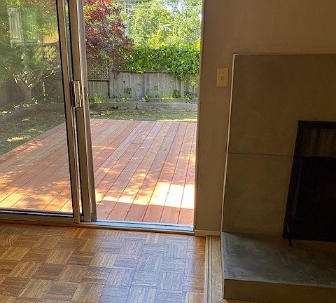 New deck off living room