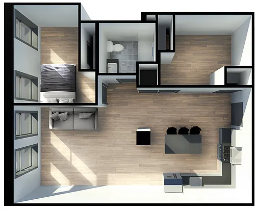 Floor plan 967-204 Elm St.