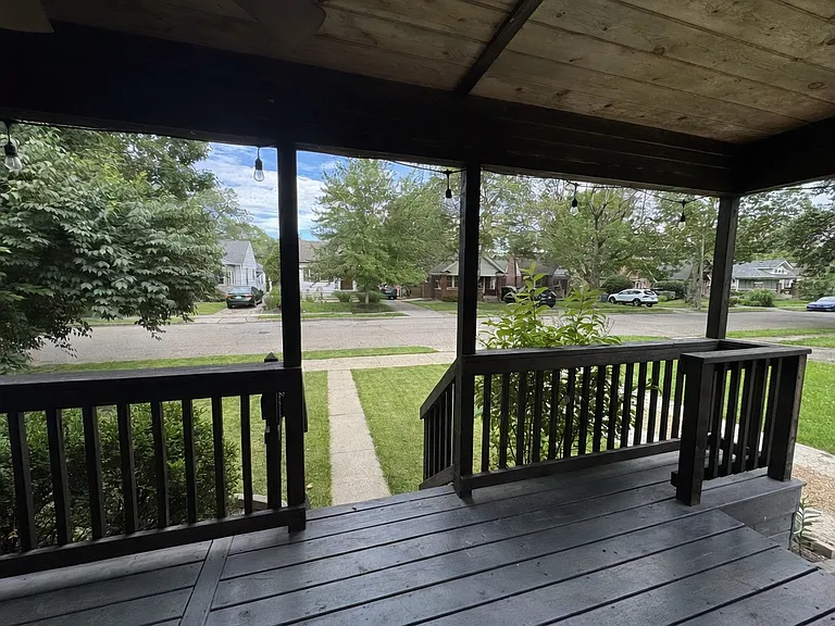 Beautifully crafted front porch is great for your morning coffee or night cap!