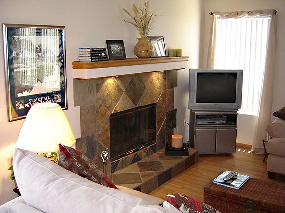 slate fireplace