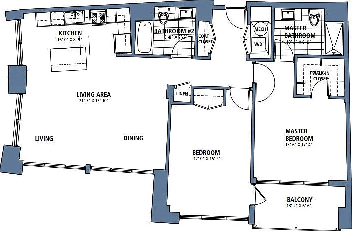 C8 floor plan Flats at East Bank