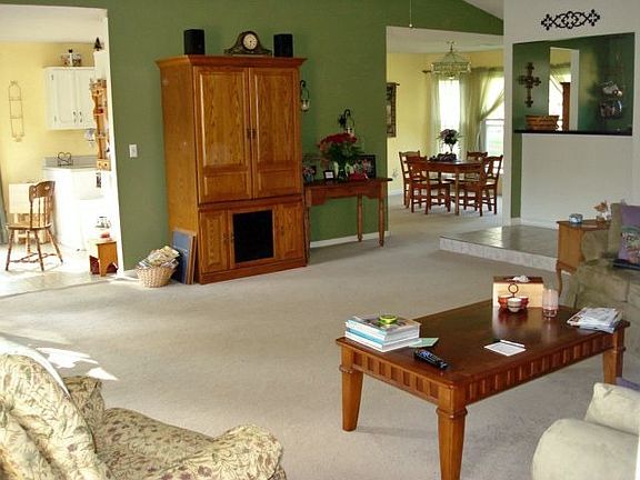 Living Room w/ Cathedral Ceiling