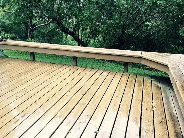 Private entertaining, relaxing deck w/ VIEW of Canyon and Koi pond to the far left
