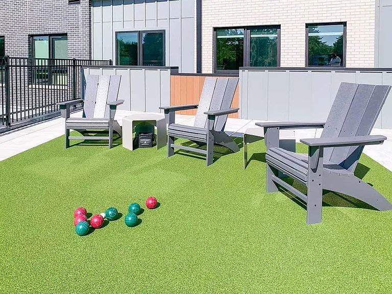 Gather your crew for a game of bocce in the courtyard.