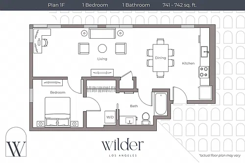 Floor plan 1 Bedroom F