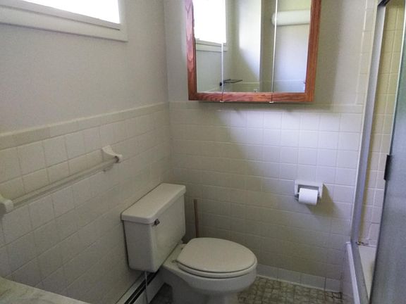 Bathroom with huge window for fresh air