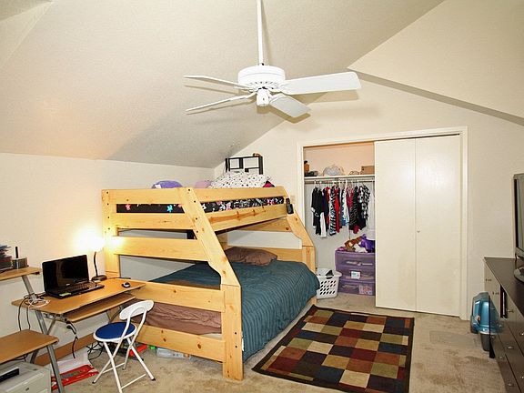 Loft area is large enough to be a second bedroom & room for office setup.