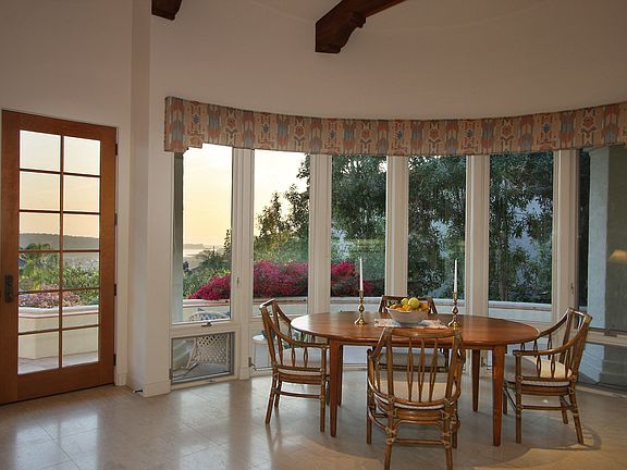 Kitchen dining area with views
