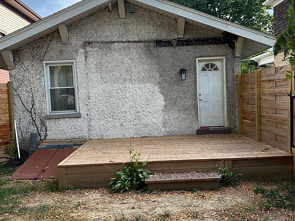 Rear deck and back door.