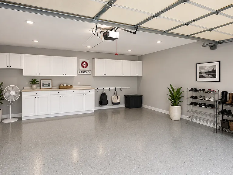 Two-car attached garage