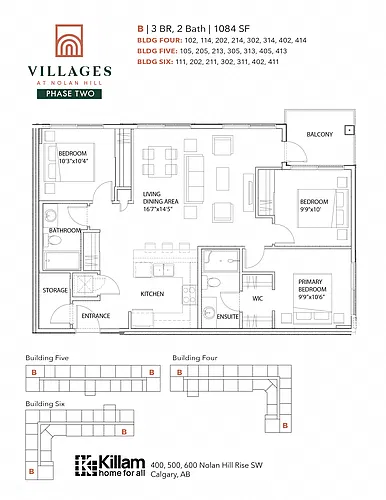 Floor plan Three Bedrooms 3 Bed 2 Bath 2