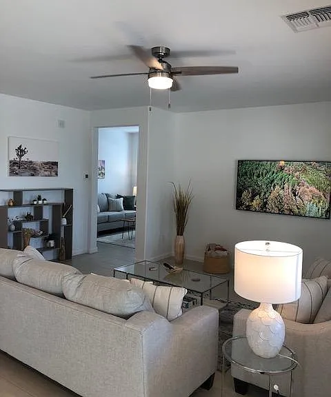 Living room with 65"TV screen