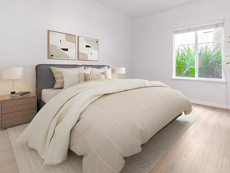Bedroom with Hardwood Flooring