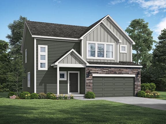 Farmhouse elevation - 2 car